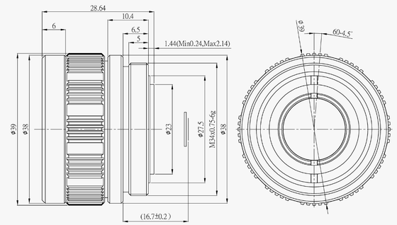 FWD-19-02 Моторизованный зум-объектив 19 мм F1.0 LWIR с длиной волны 8–12 мкм и рабочей температурой от -40°C до +80°C для сенсора 384×288@12 мкм