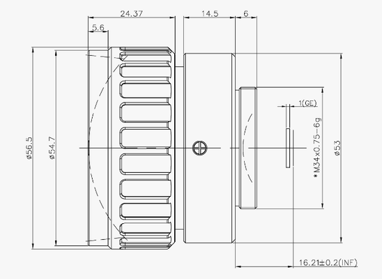 FWD-50 50mm F1.0 Моторизованный зум-объектив с длиной волны 8-12μm и рабочей температурой от -40°C до +80°C для приложений LWIR